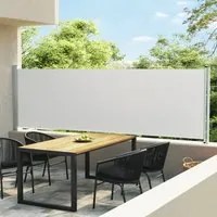 Tenda Laterale Retrattile per Patio 140x600 cm Crema 317953