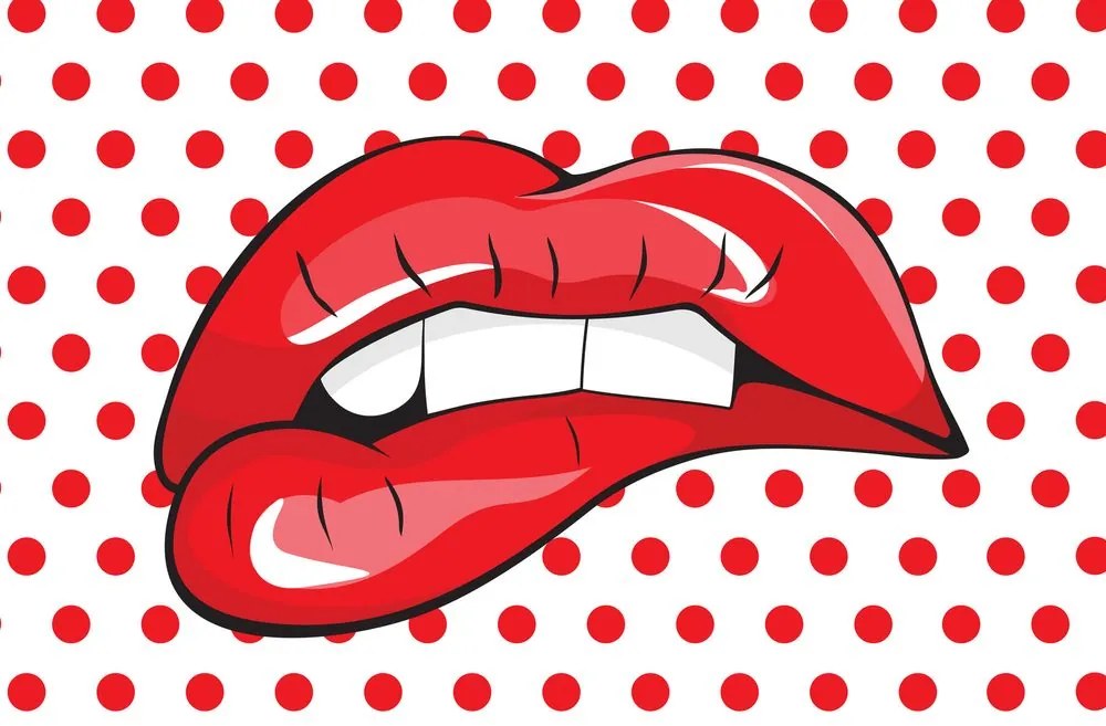 Stampa su tela – Labbra pop art
