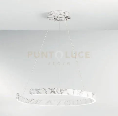 Lampadario a sospensione led navel marmo 50w 6600lm cct 3000 4000 6...