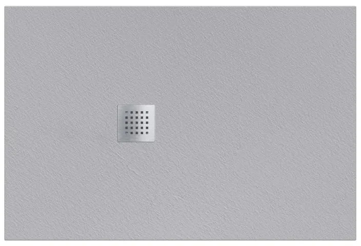 Piatto doccia SANYCCES in resina Strato grigio L 140 x L 90 x H 2.8 cm opaco effetto pietra