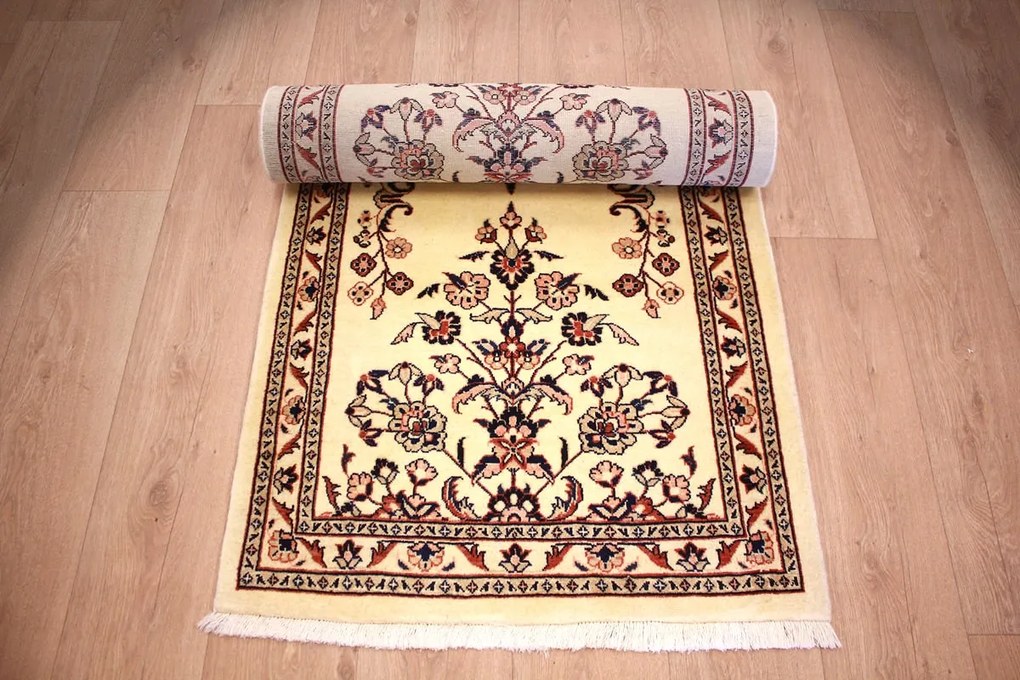 Sarouk Tappeto 250 x 80 (Iran) Annodato A Mano
