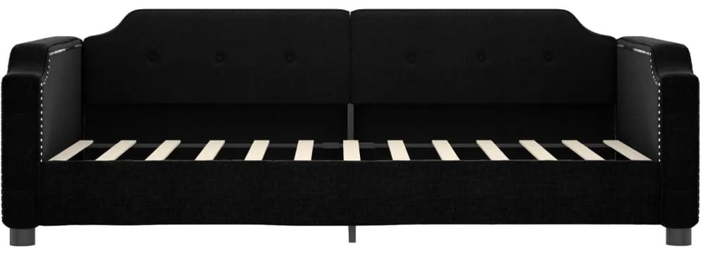 Letto da giorno nero 90x200 cm in tessuto