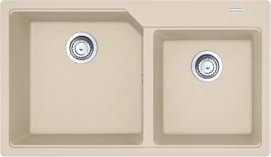 Lavello sopratop 2 vasche in fragranite avena FRANKE City L 50 x L 86 cm