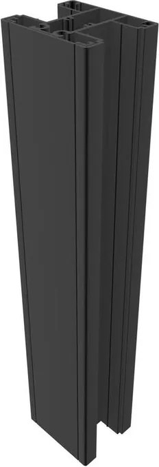 Palo Maia in alluminio finitura verniciato Grigio H 198 cm x L 6 cm x P 6 cm