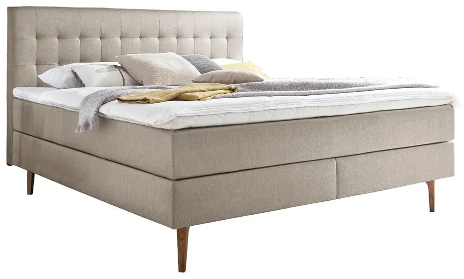 Letto boxspring beige 160x200 cm Massello – Meise Möbel