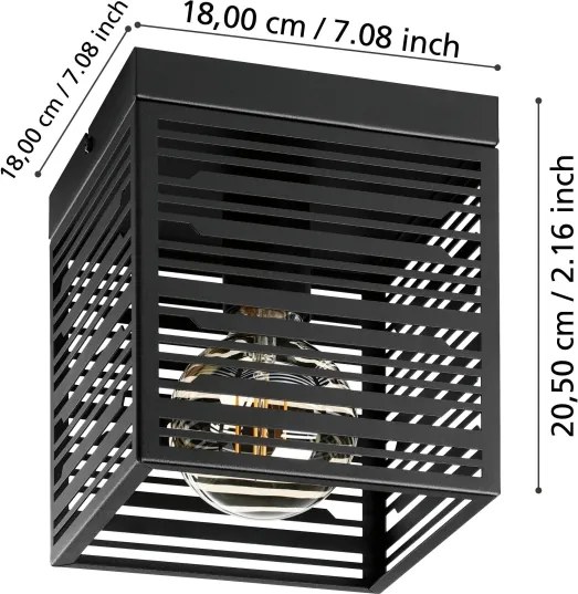 Eglo 900355 - Plafoniera PIEDRITAS 1xE27/40W/230V