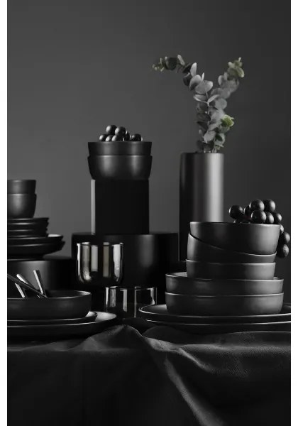 Servizio da tavola 24 pezzi, porcellana nera