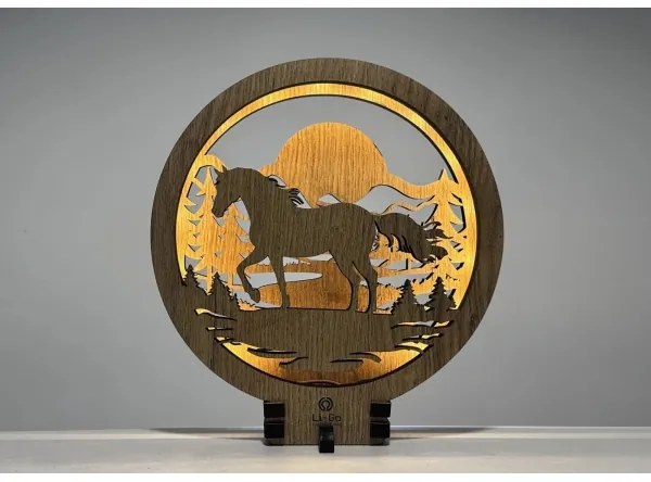 Li-Go 23598/DUB2 - decorazione da tavolo LED dimmerabile LED/12W/230V 20x22 cm rovere