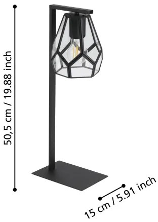 Eglo 43646 - Lampada da tavolo MARDYKE 1xE27/40W/230V