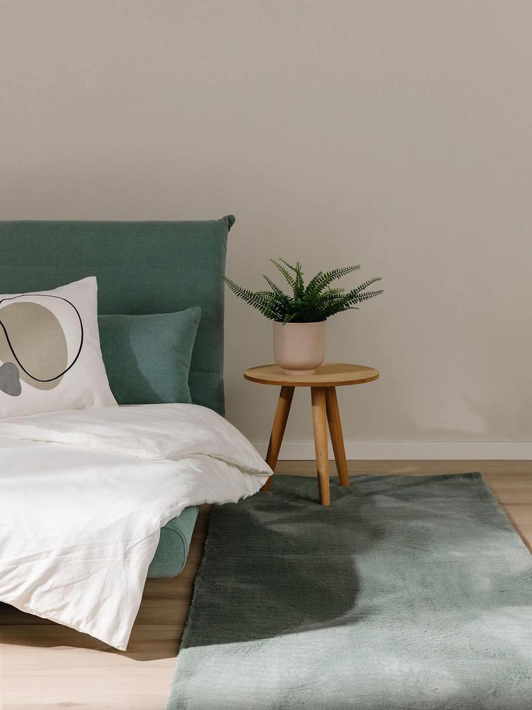benuta Basic Tappeto di pelliccia Furry Verde 80x300 cm - Tappeto design moderno soggiorno