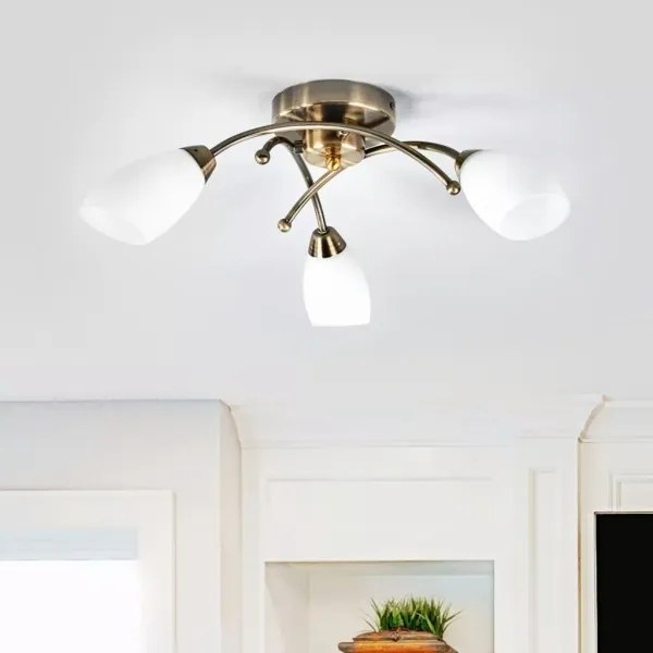 Searchlight 8183-3AB - Lampadario a plafone OPERA 3xG9/7W/230V