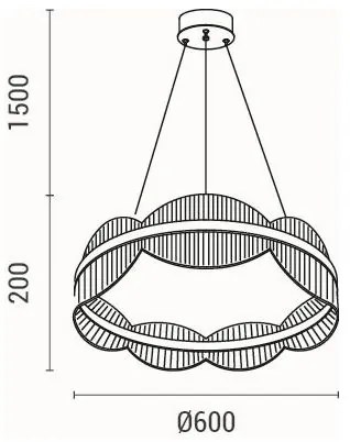 Lampadario LED a sospensione con filo FIRENZE LED/60W/230V 3000K