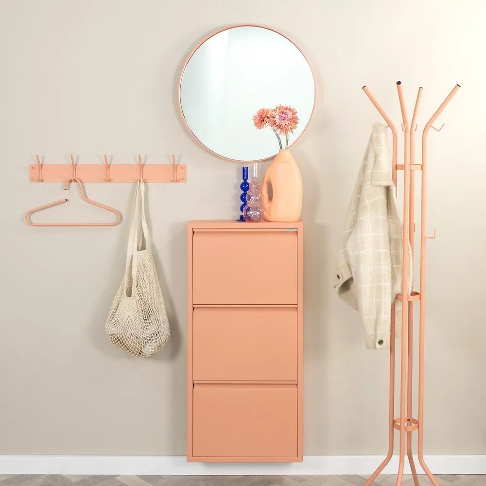 Attaccapanni da parete color salmone in metallo 70 cm Fusion – Spinder Design