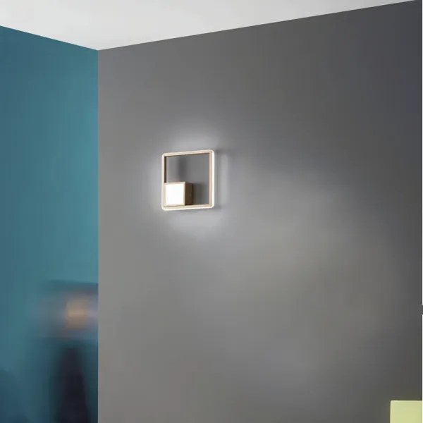 Applique DOWEL 25x25 cm in metallo verniciato Oro