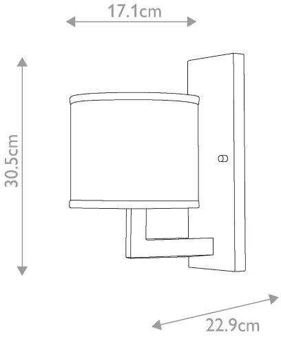 Hinkley HK-HAMPTON1-BB - Applique HAMPTON 1xE27/60W/230V Oro