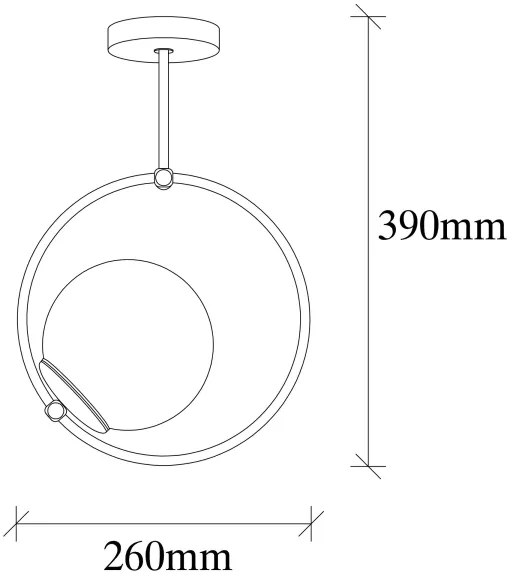 Lampadario su palo DOLUNAY 1xE27/40W/230V