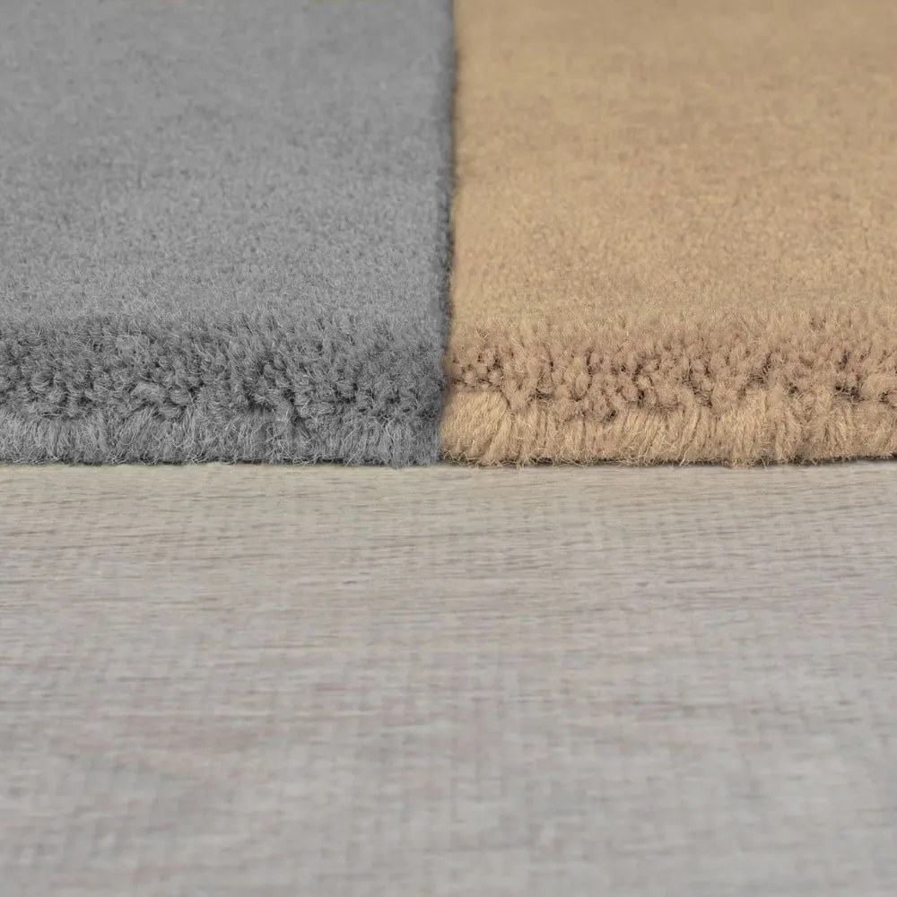 Tappeto nero e grigio in lana tessuto a mano 200x290 cm Lozenge Monochrome – Flair Rugs