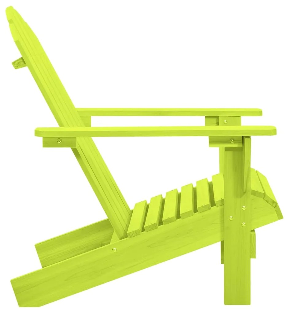Sedia da giardino adirondack in legno massello di abete verde