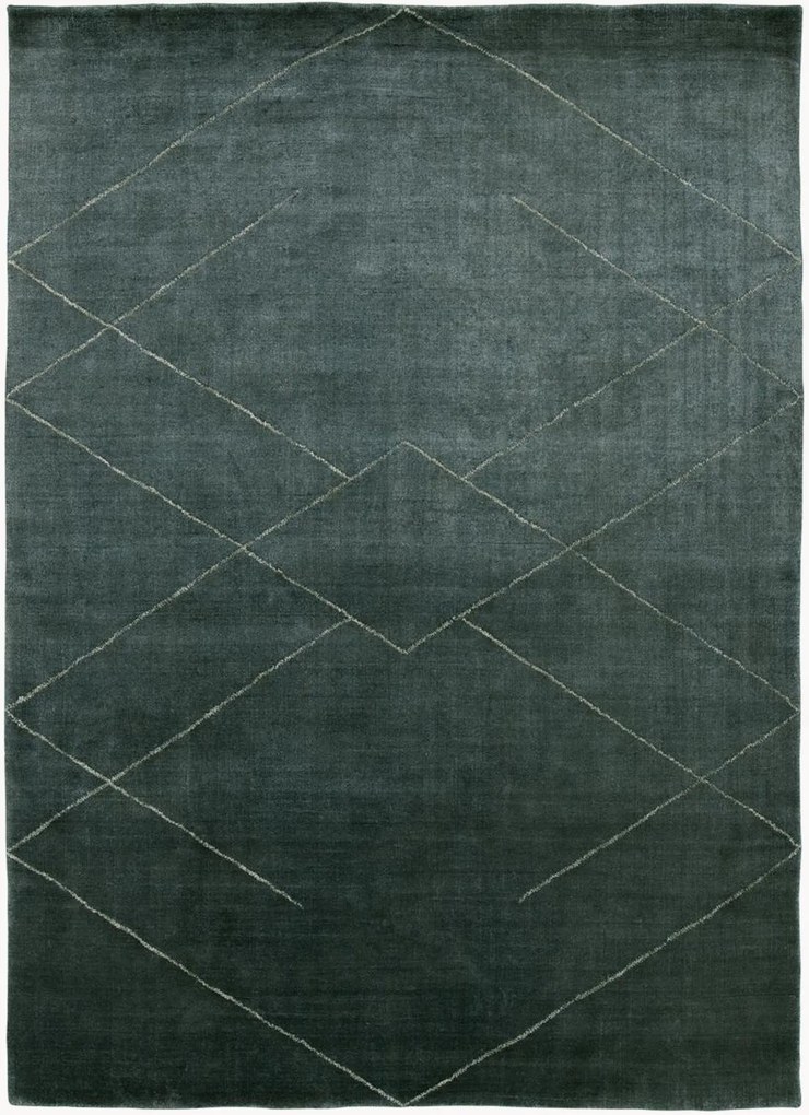 Tappeto in viscosa a pelo corto tessuto a mano Tetsu