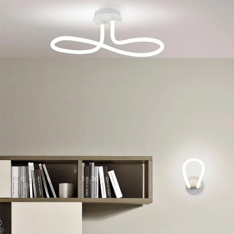 Plafoniera LED Rainy bianco IP20 bianco naturale NOVECENTO