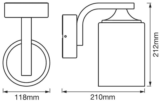 Ledvance - Applique da esterno CYLINDER 1xE27/60W/230V IP43 bianca