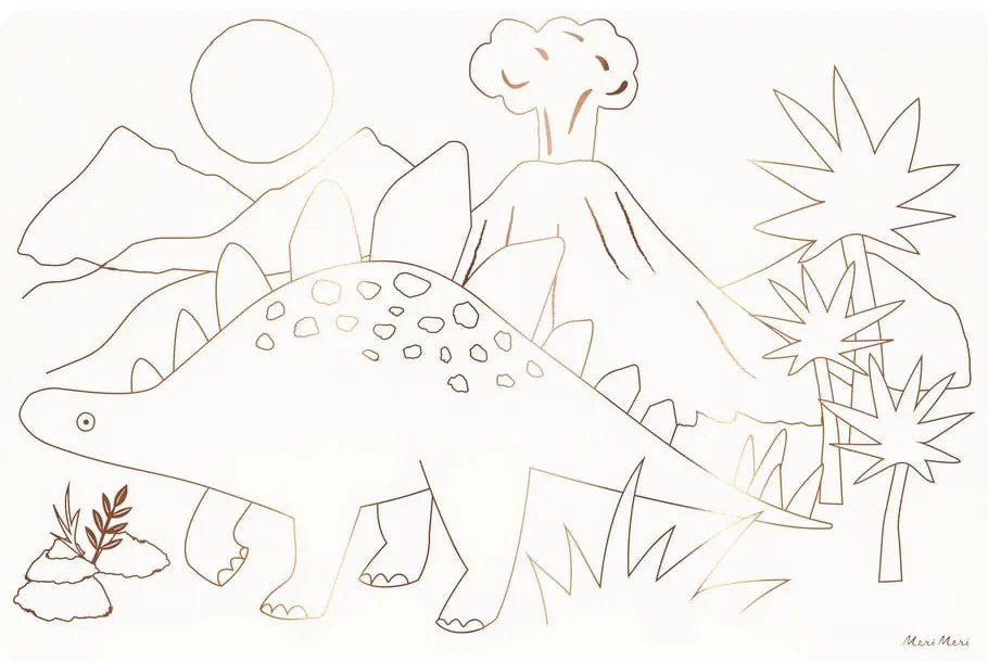 Tovagliette di carta in set da 8 pezzi 28x42,5 cm Dinosaurs - Meri Meri