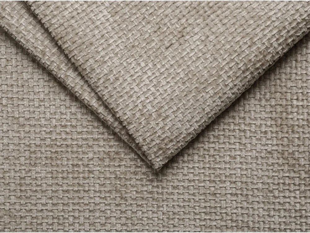 Poggiapiedi beige con rivestimento in ciniglia Lupine – Micadoni