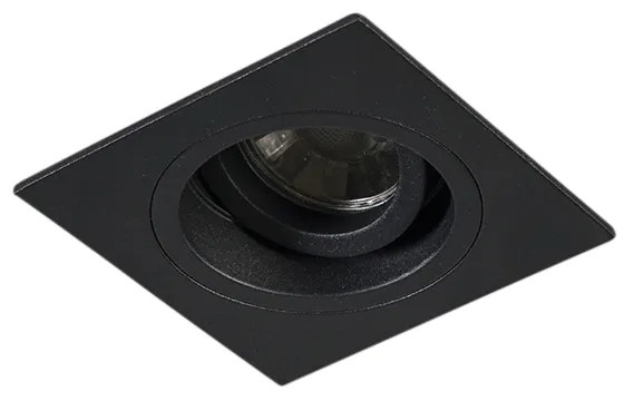 Set di 6 faretti da incasso moderni neri 9,3 cm ruotabili e inclinabili - Chuck