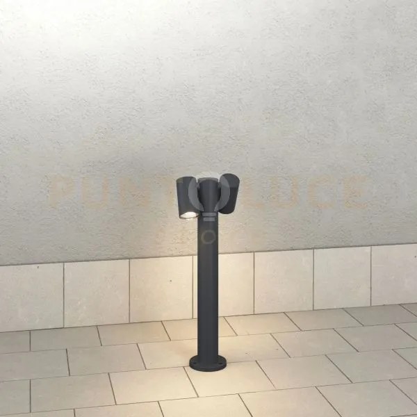 Oslo palo 50cm 2 luci grigio antracite ip65 non incluse confezione ...