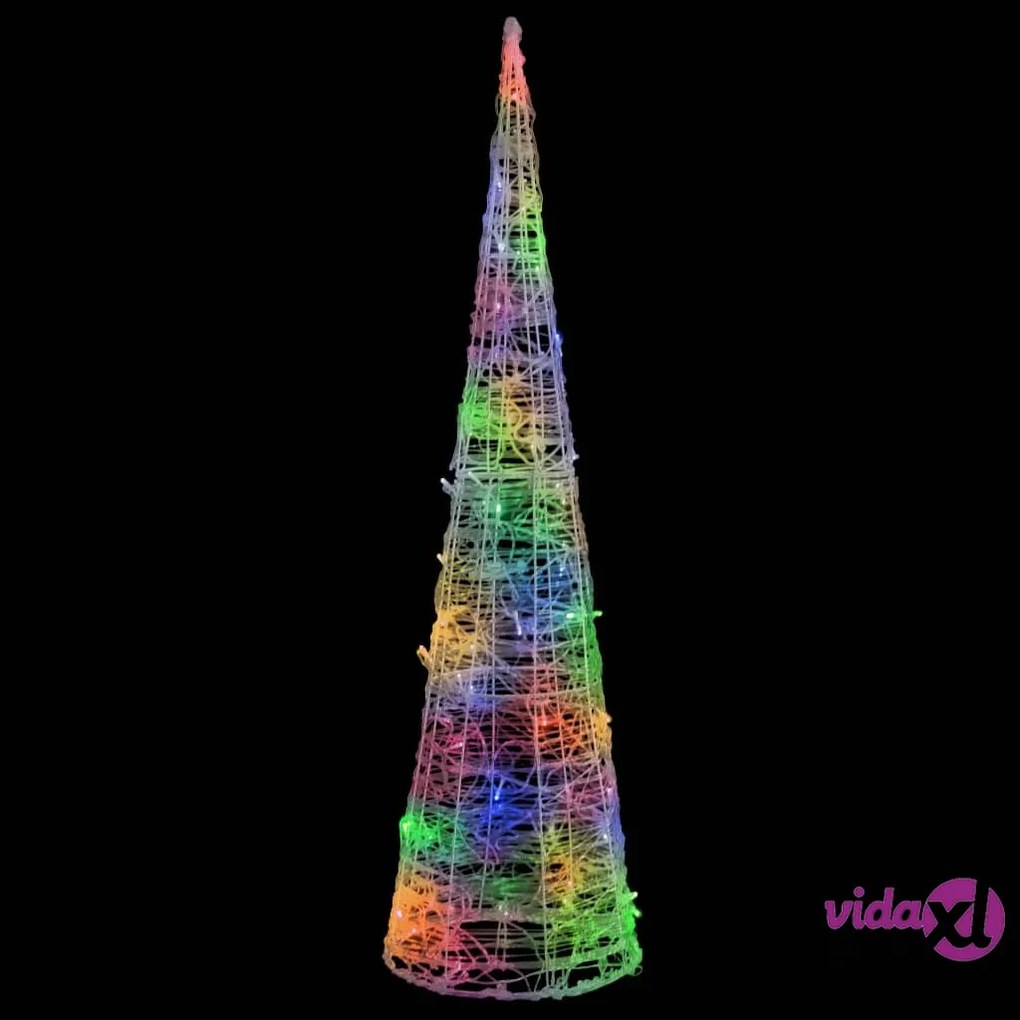 vidaXL Piramide Decorativa Cono di Luce LED Acrilico Colorato 120 cm