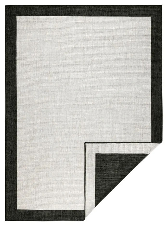 Tappeto da esterno nero e crema , 80 x 150 cm Panama - NORTHRUGS