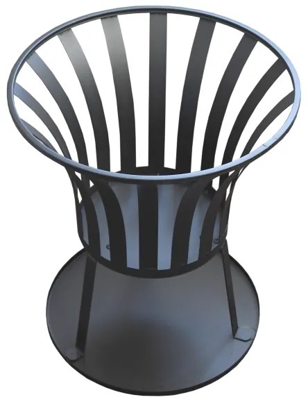 Griglia portatile a legna nero