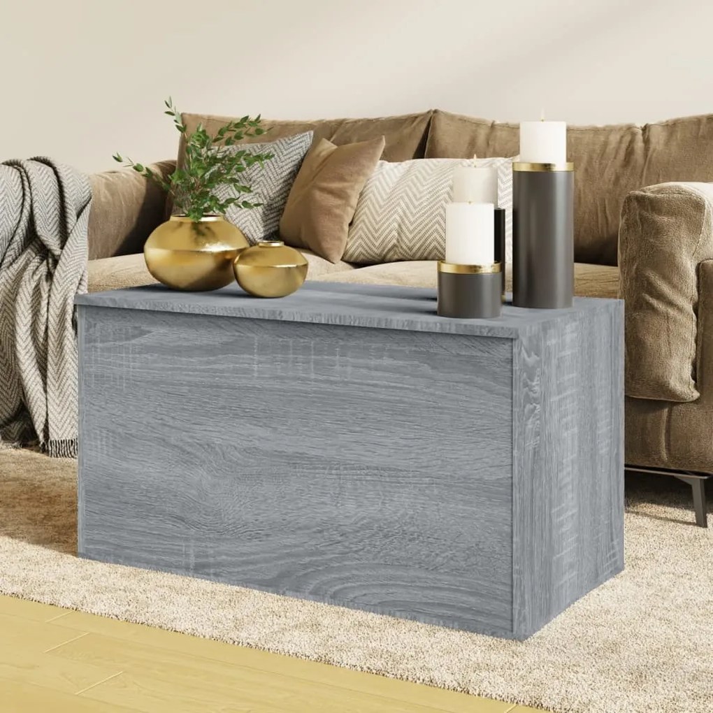 Cassapanca grigio sonoma 84x42x46 cm in legno ingegnerizzato
