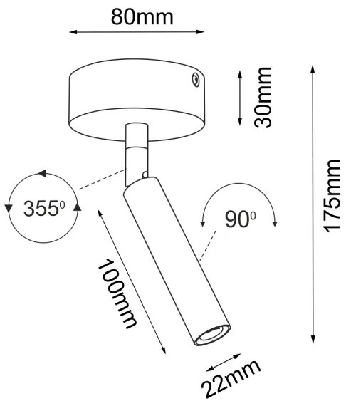 Brosline 2281 - Faretto POINT 1xG9/2,5W/230V nero