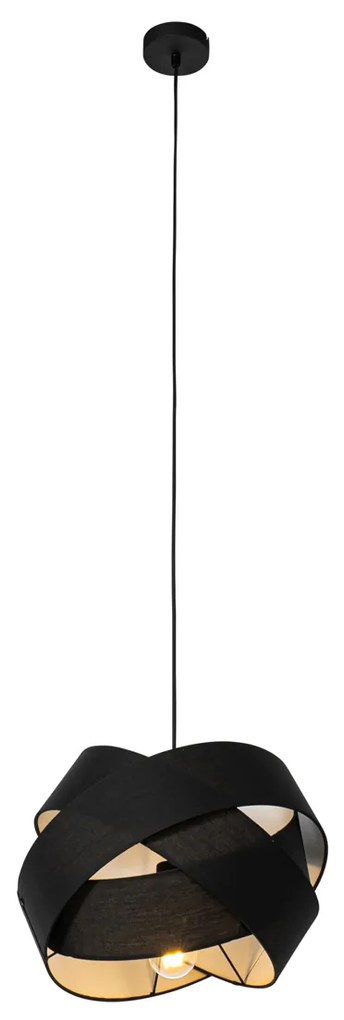 Lampada a sospensione moderna nera - Cloth