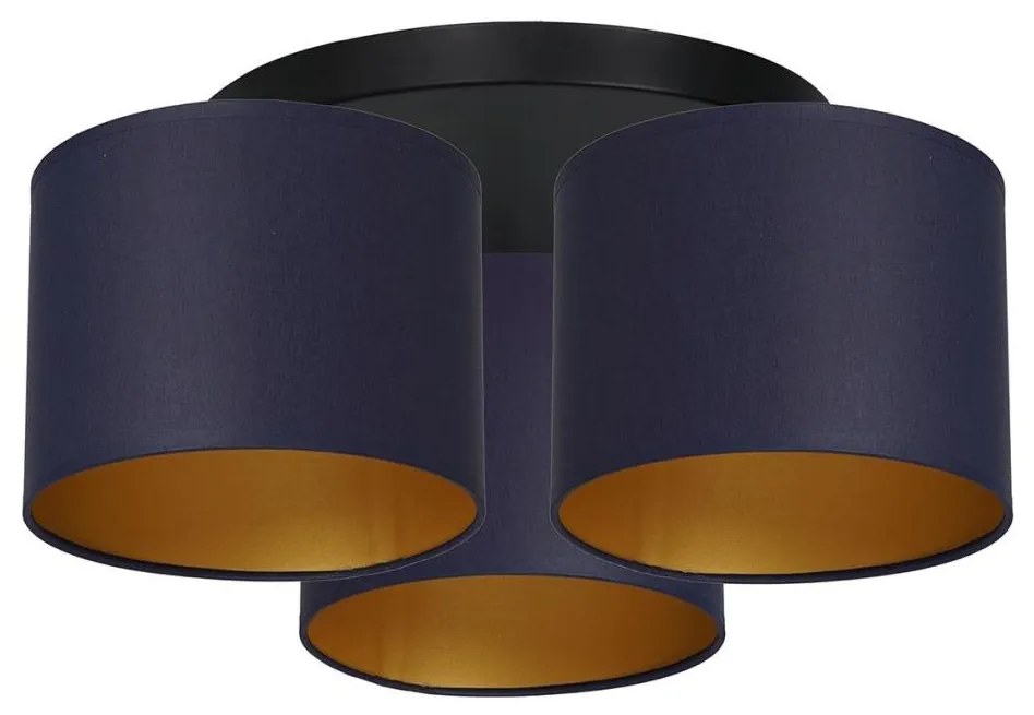Lampadario a plafone ARDEN 3xE27/60W/230V viola/oro
