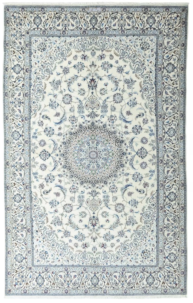 Nain Tappeto 310x190 Beige (Iran) Annodato A Mano