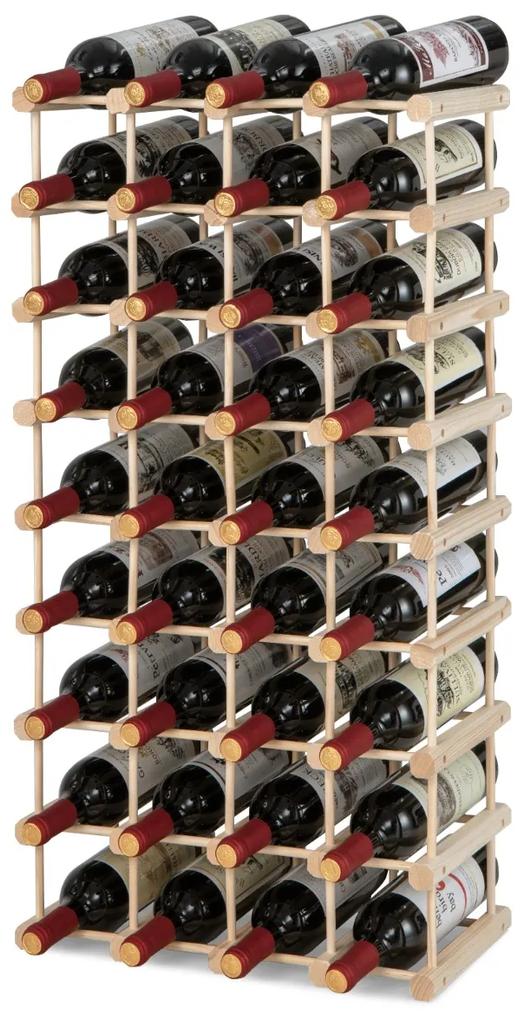 Costway Portabottiglie a 5 livelli per vino con struttura stabile in legno massello, Scaffale espositivo per 36 bottiglie