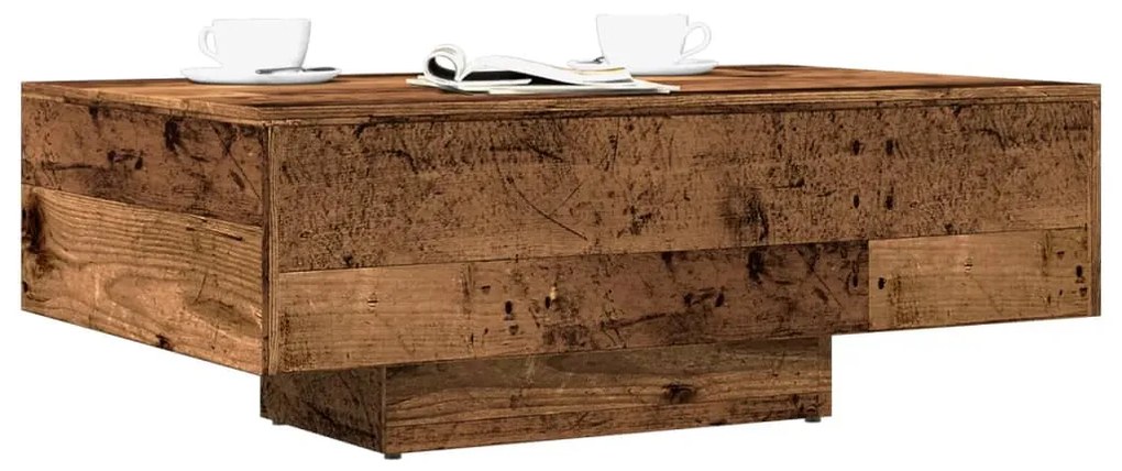 Tavolino Da Salotto Legno Antico 85x55x31 Cm Legno Multistrato /