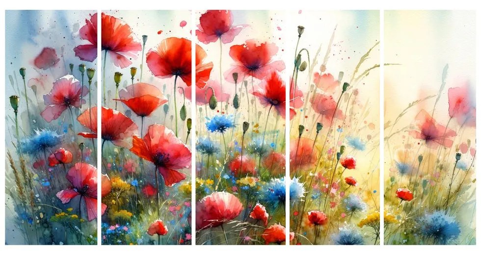 Quadro su tela – Prato estivo in fiore