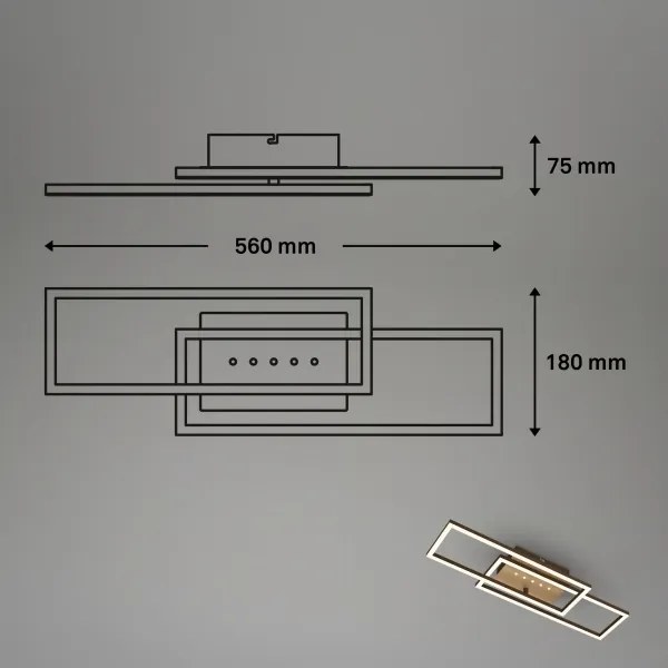 Brilo - Plafoniera dimmerabile LED/30W/230V 3000K marrone