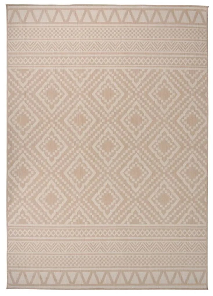 Tappeto Da Esterni A Tessitura Piatta 120x170cm Strisce Marroni /