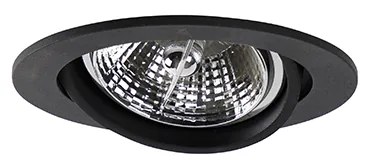 Set di 6 faretti da incasso orientabili neri moderni AR70 - Cisco