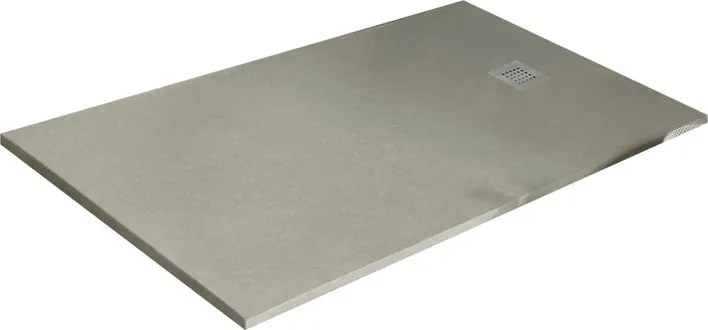Piatto doccia in resina Strato crema L 100 x L 70 x H 2.5 cm effetto pietra