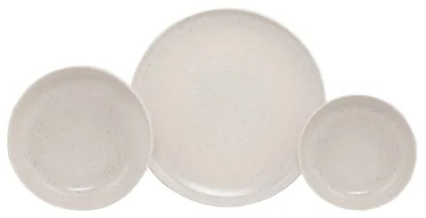 Set da tavola 18 pezzi beige/porcellana