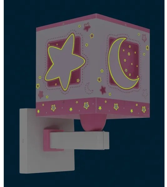 Dalber 63239S - Applique per bambini MOONLIGHT 1xE27/15W/230V rosa