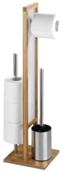 WENKO 24391100 - Scopino WC RIVALTA 18x70 cm marrone/bianco/nero