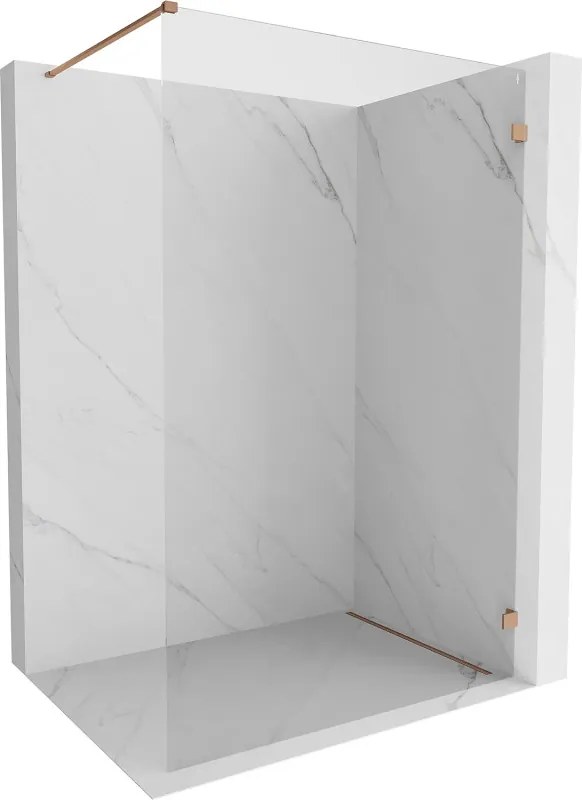 Mexen Lunar parete doccia Walk-in destra 50 x 200 cm, trasparente 8 mm, rame spazzolato - 830-050-000-65-00-P