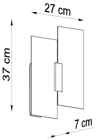 Sollux SL.0197 - Applique FABIANO 2xE27/60W/230V bianco/cromo