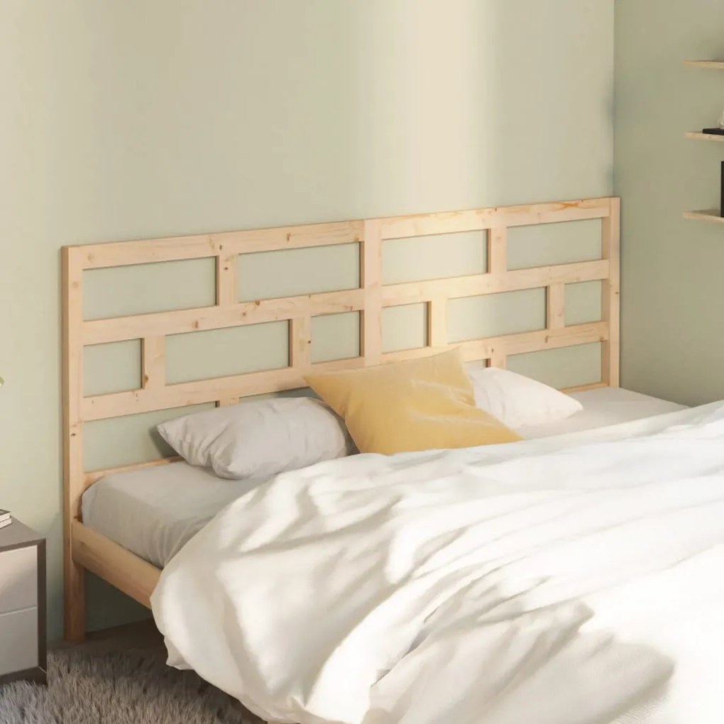 Testiera Per Letto 206x4x100 Cm İn Legno Massello Di Pino /
